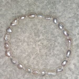 Elegant White Large Bead Freshwater Pearl Bracelet